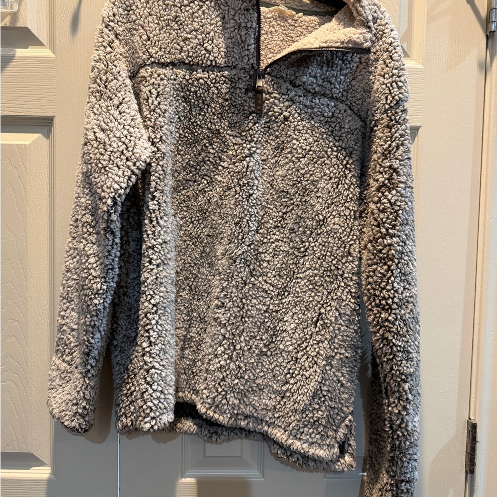 Women's Gray Sherpa Jacket